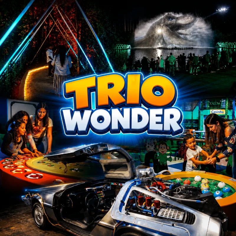 Trio Wonder Park - Show das águas + Movie Cars + Lumina Park